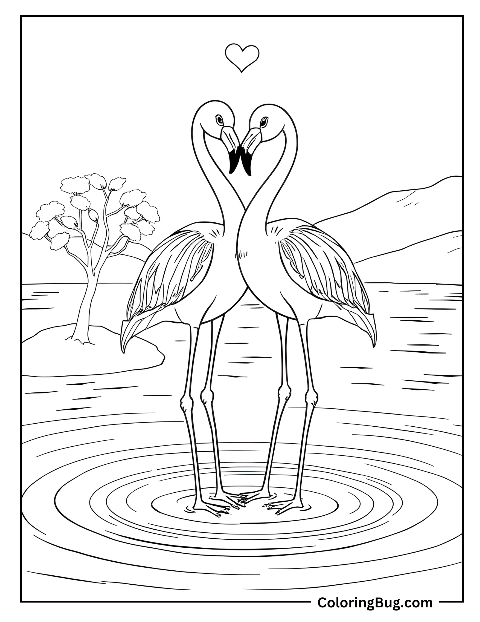 30 Flamingo Coloring Pages (Free Printable PDFs)