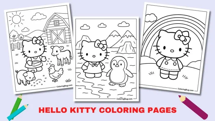 540+ Hello Kitty Coloring Pages (Free Printable PDFs)