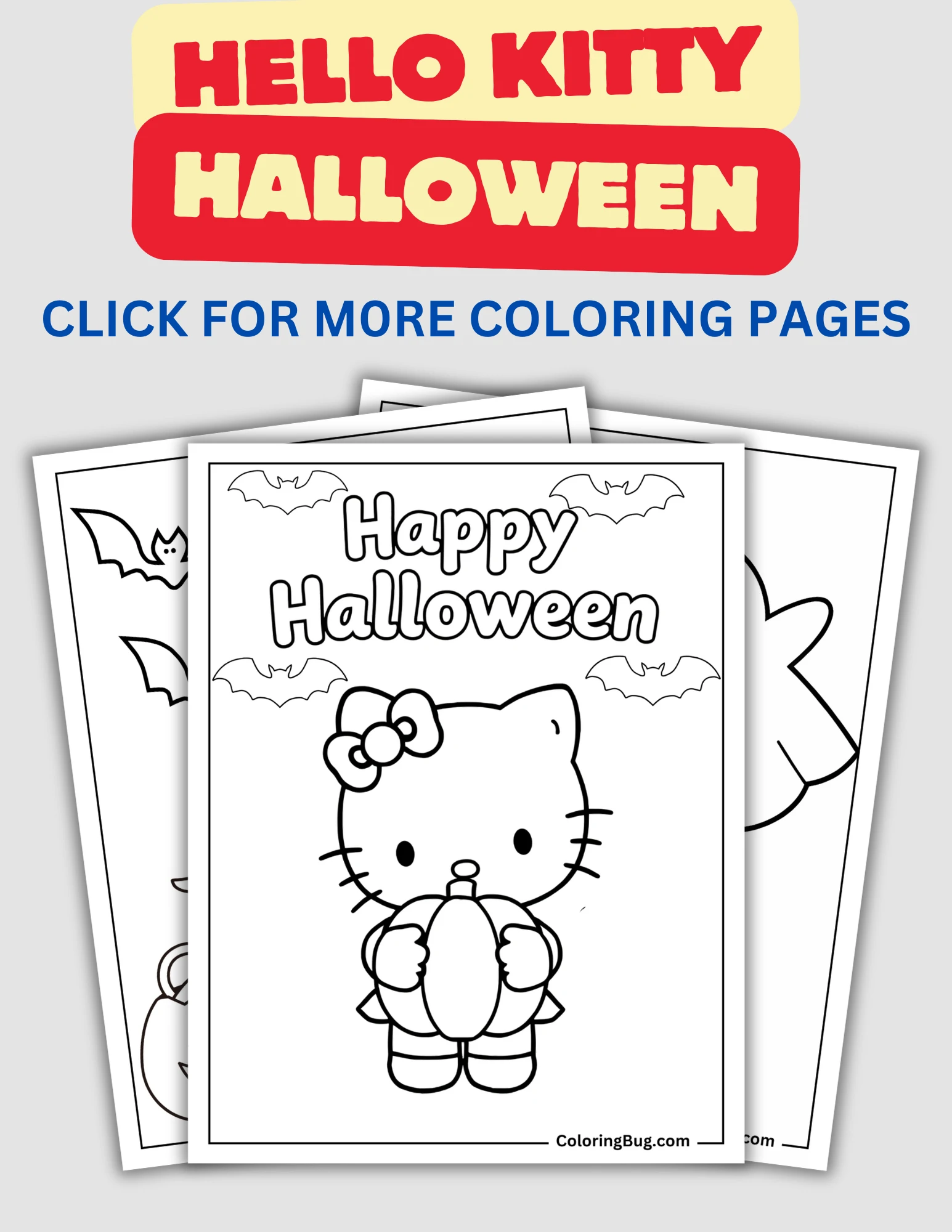 Hello Kitty Halloween Coloring Pages