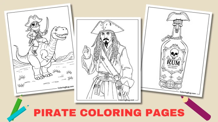 40 Cool Pirate Coloring Pages (Free Printable PDFs)