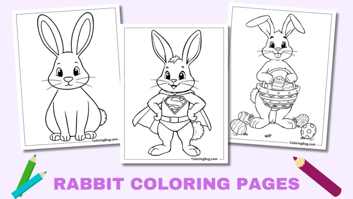 60 Cute Rabbit Coloring Pages (Free Printable PDFs)