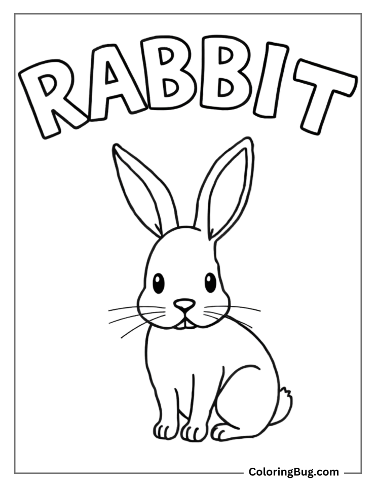 60 Cute Rabbit Coloring Pages (Free Printable PDFs)