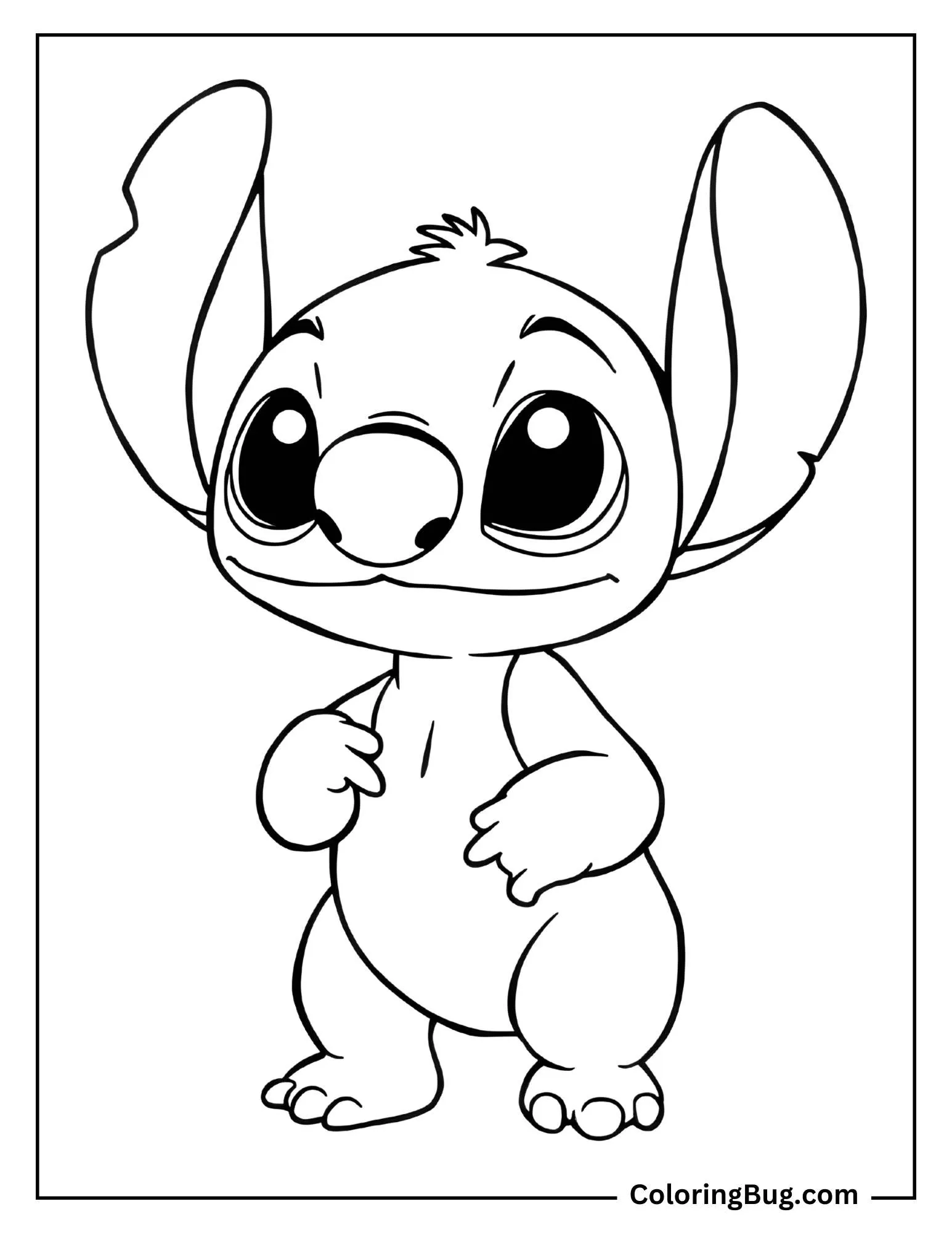 Simple Stitch Alien Coloring Sheet