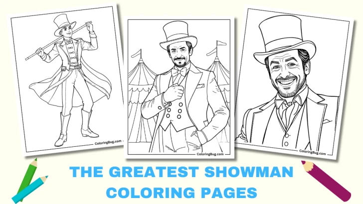 8 The Greatest Showman Coloring Pages (Free Printable PDFs)