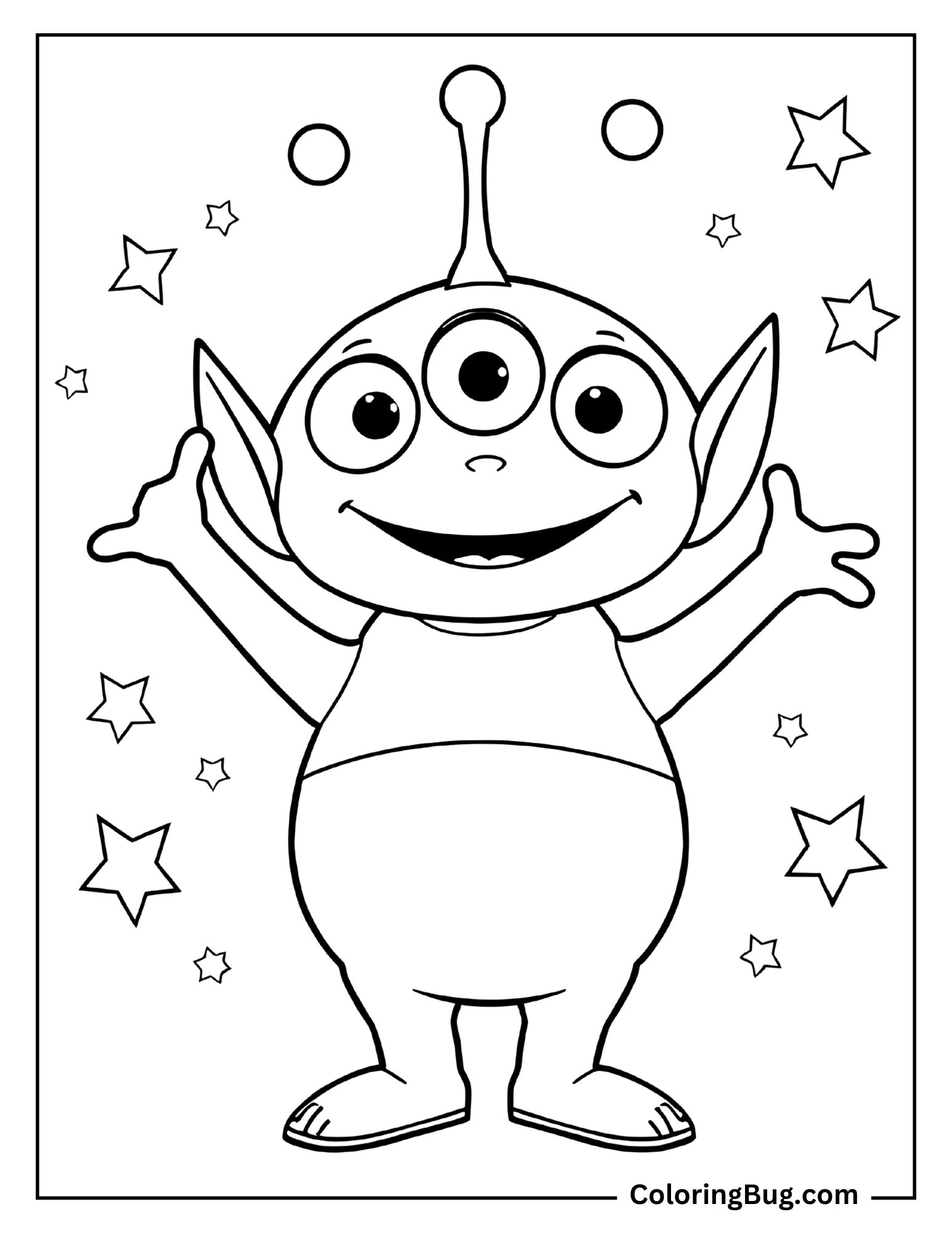 Toy Story Alien Coloring Sheet