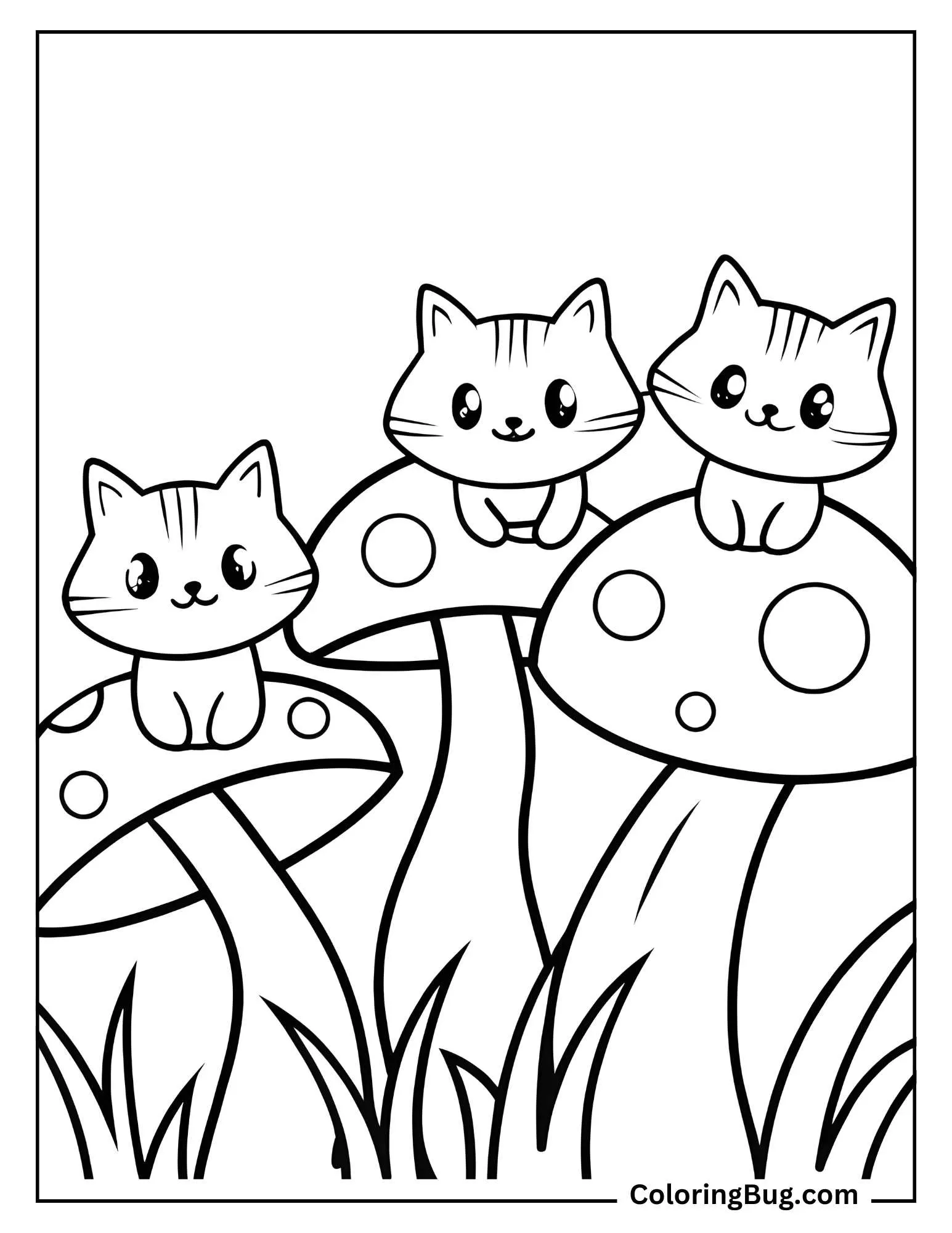50 Mushrooms Coloring Pages (Free Printable PDFs)