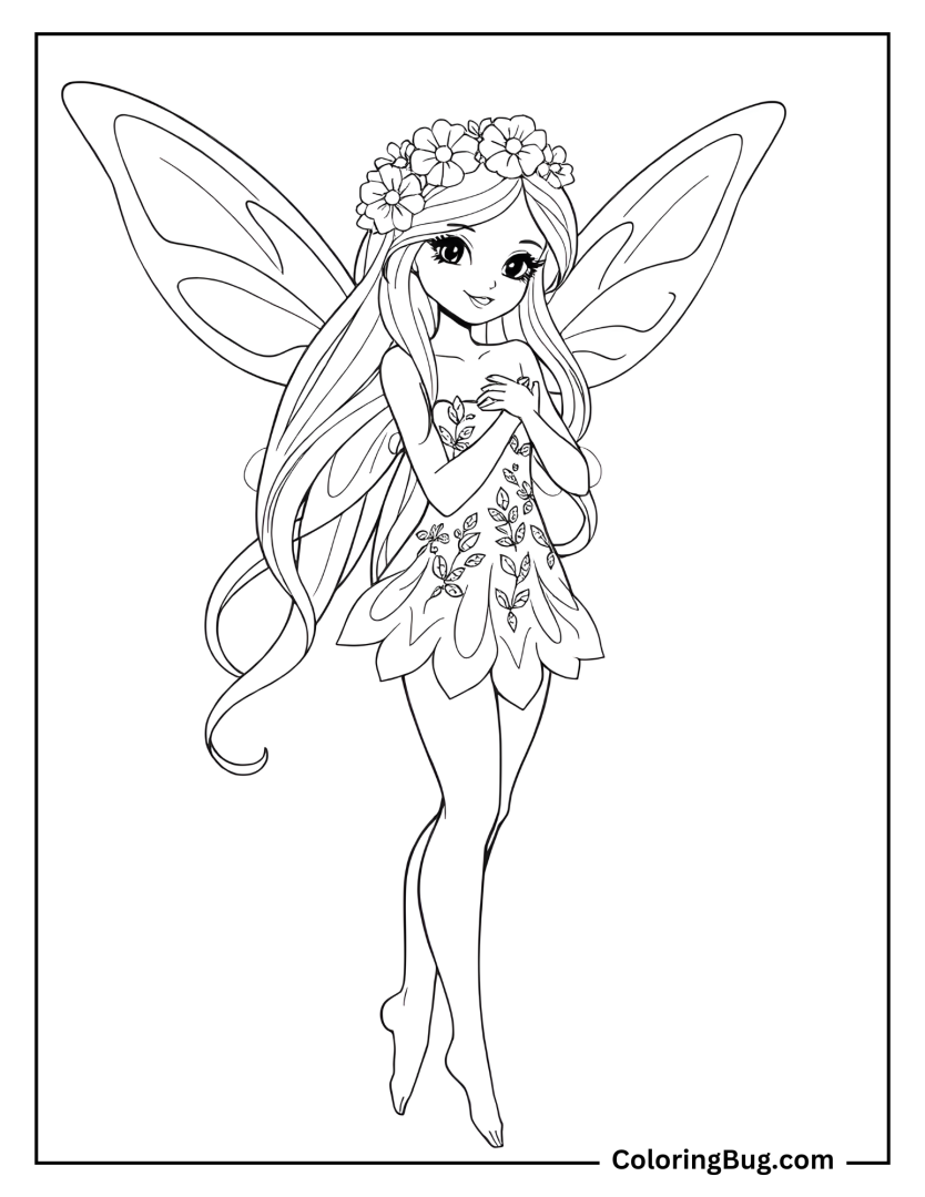 50 Fairy Coloring Pages (Free Printable PDFs)