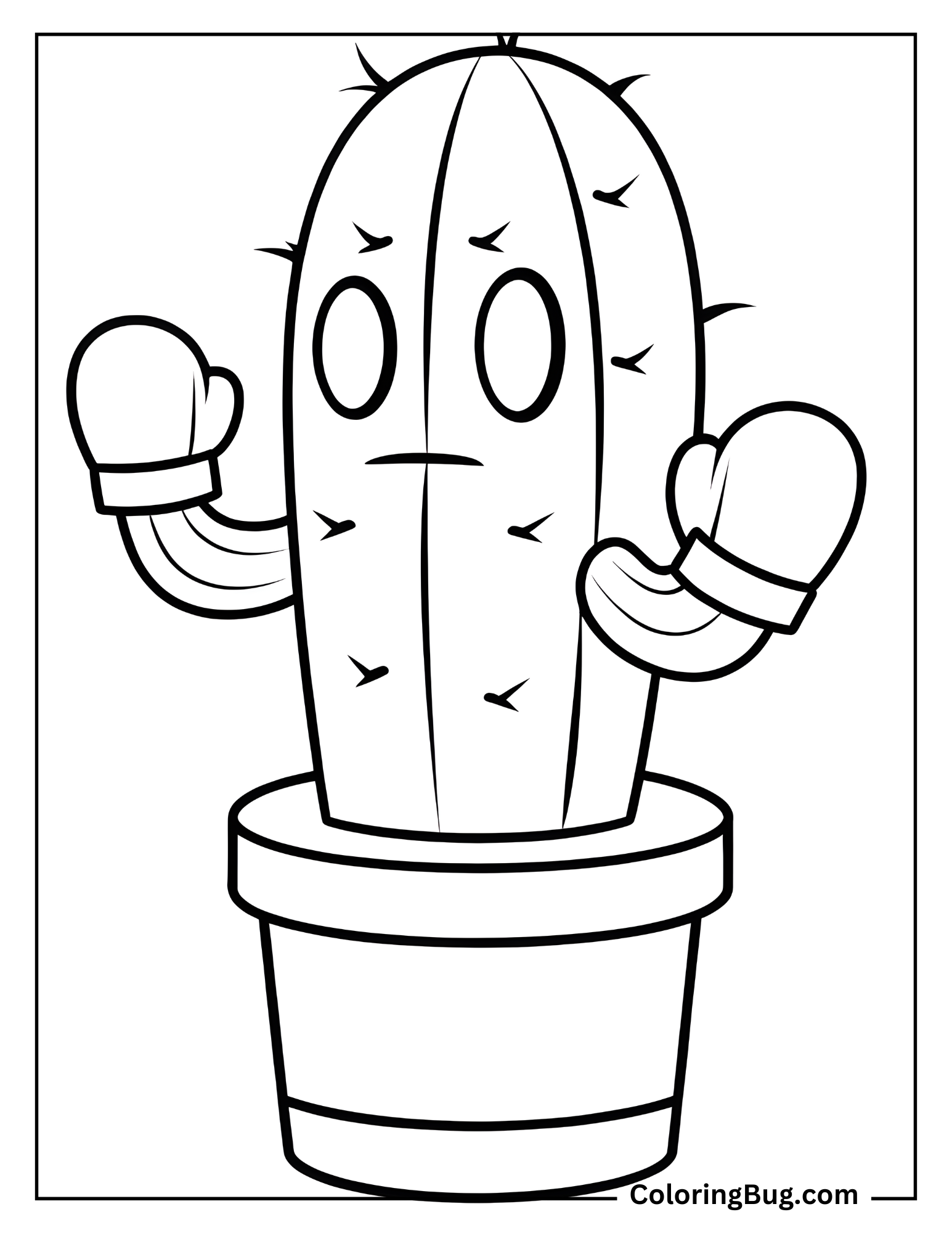 Digimon Cactus Coloring Sheet
