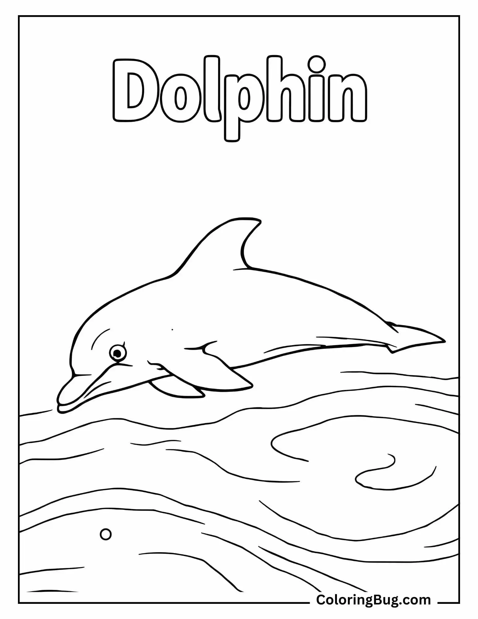 Dolphin Spelling Coloring Sheet