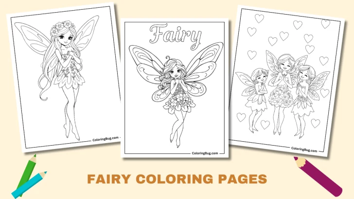 52 Fairy Coloring Pages (Free Printable PDFs)