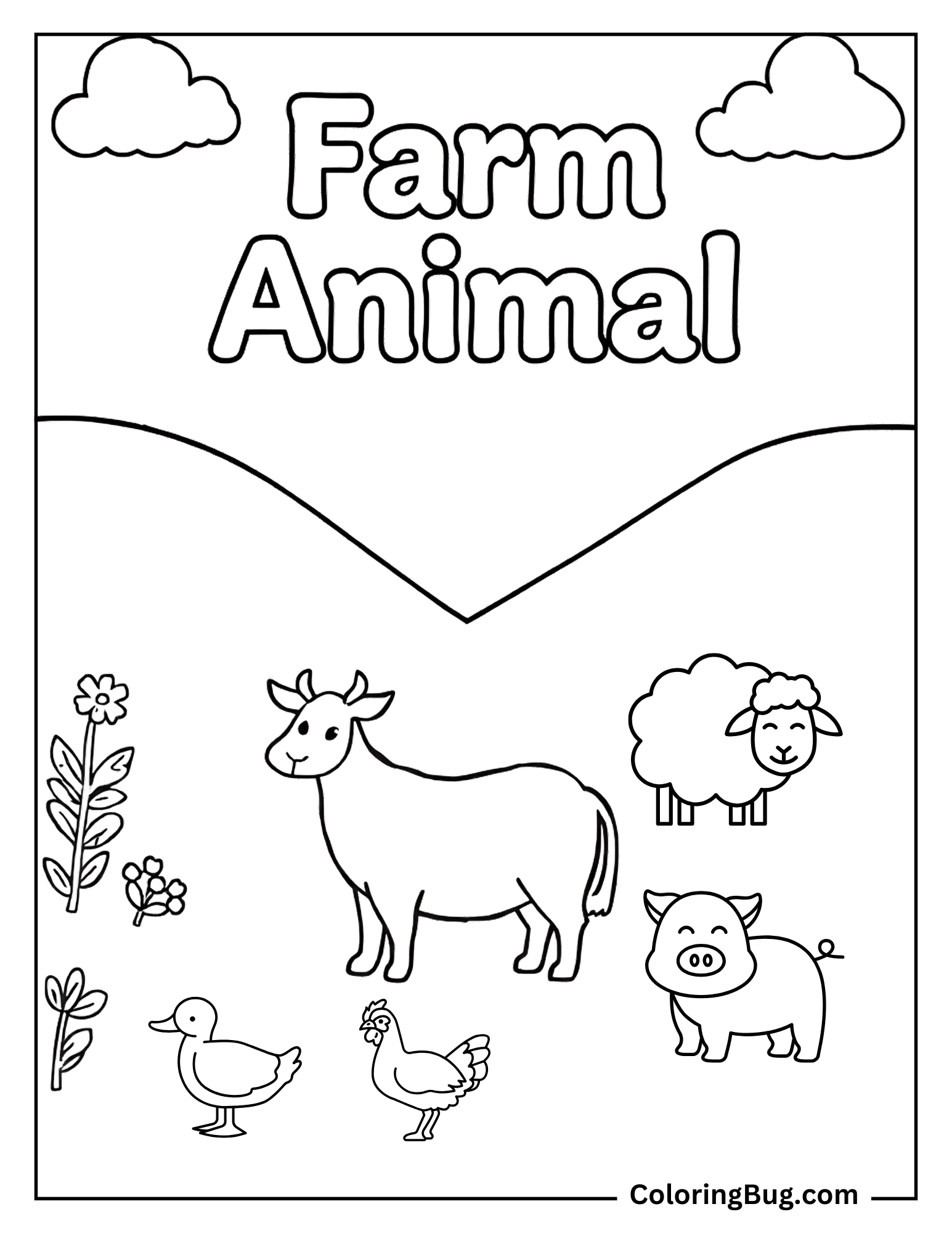 40 Farm Animals Coloring Pages Free Printable PDFs 40 Farm Animals Coloring Pages Free Printable PDFs