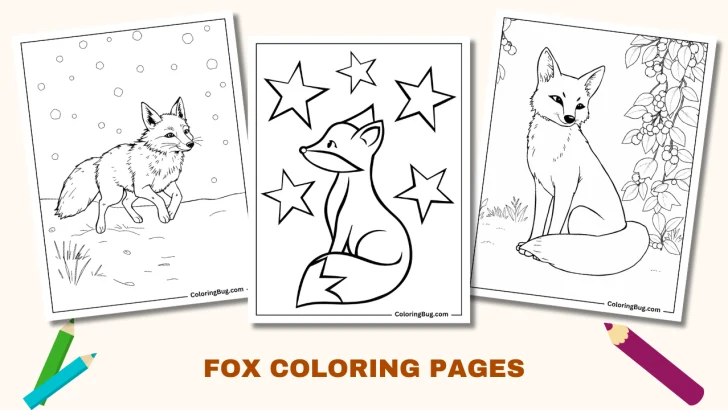 50 Fox Coloring Pages (Free Printable PDFs)