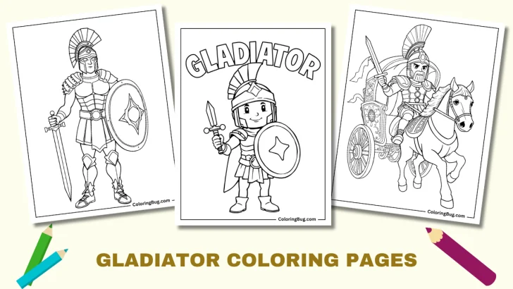 14 Gladiator Coloring Pages (Free Printable PDFs)