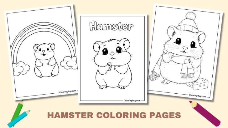 50 Hamster Coloring Pages (Free printable PDFs)