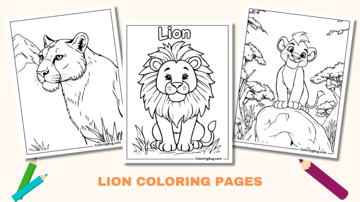 40 Lion Coloring Pages (Free Printable PDFs)