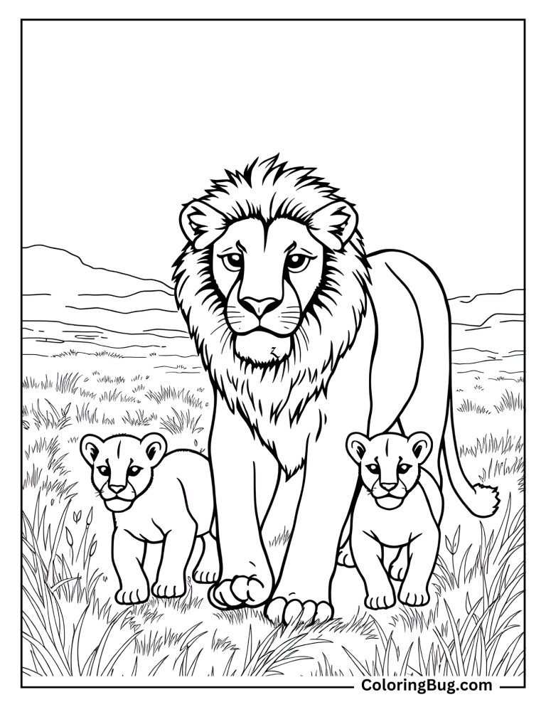 40 Lion Coloring Pages (Free Printable PDFs)