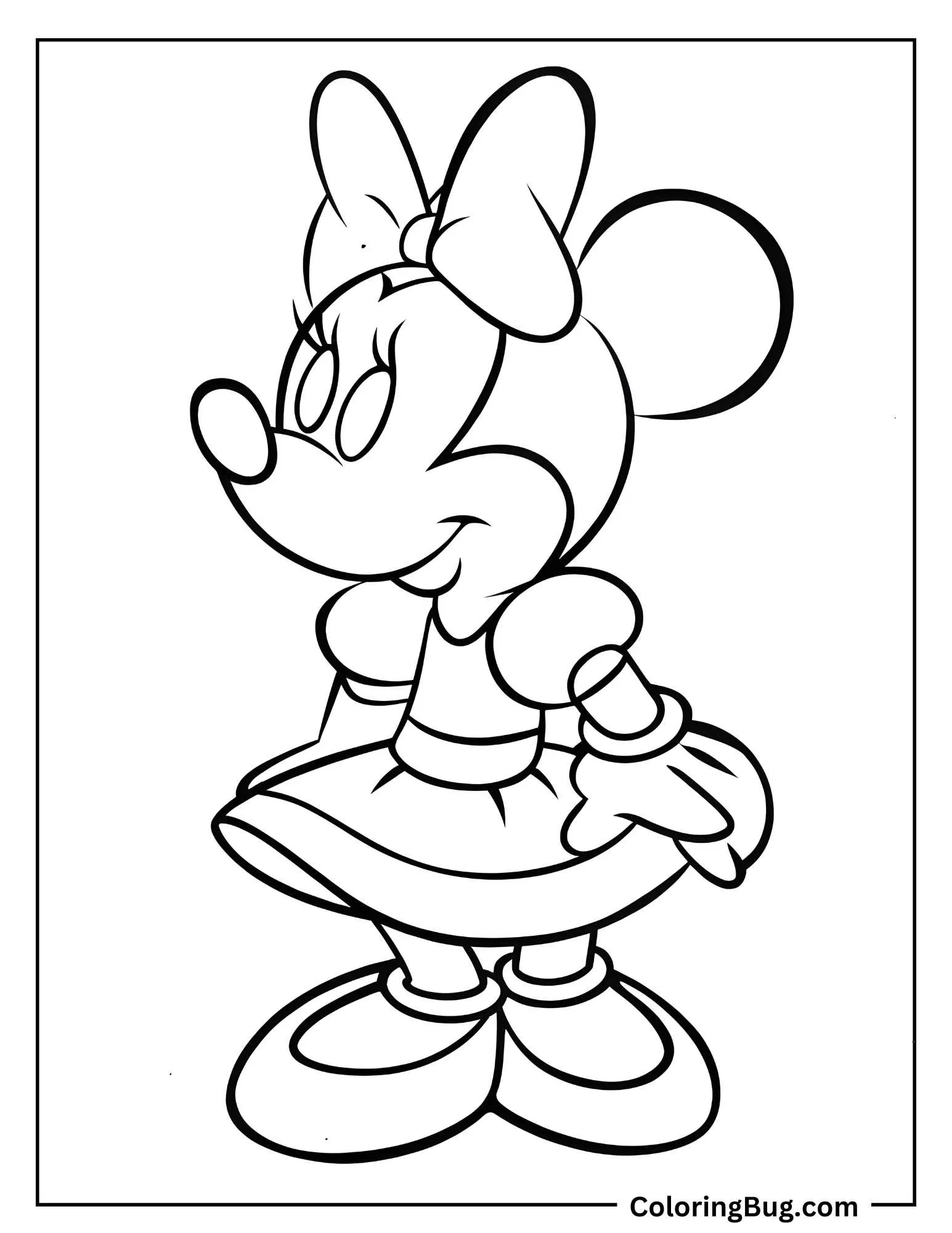 Minnie Mouse Coloring Sheet 
