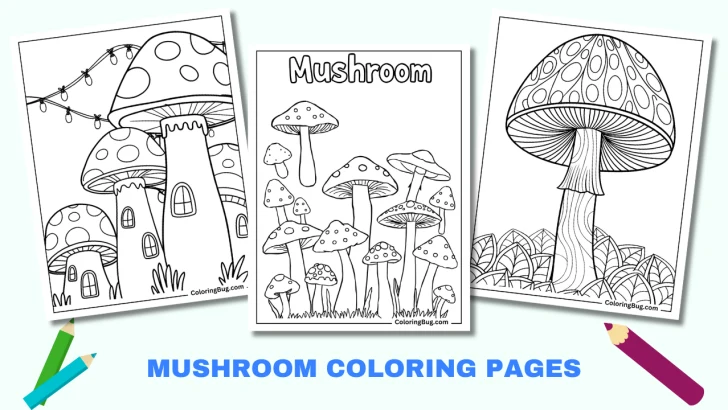 Mushroom Coloring Pages