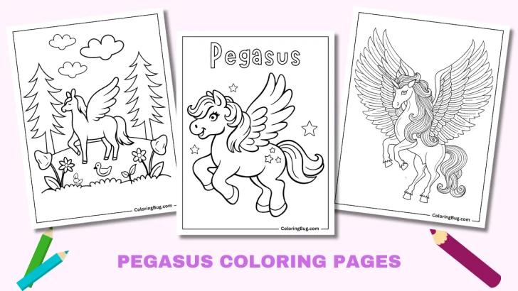 44 Pegasus Coloring Pages (Free Printable PDFs)