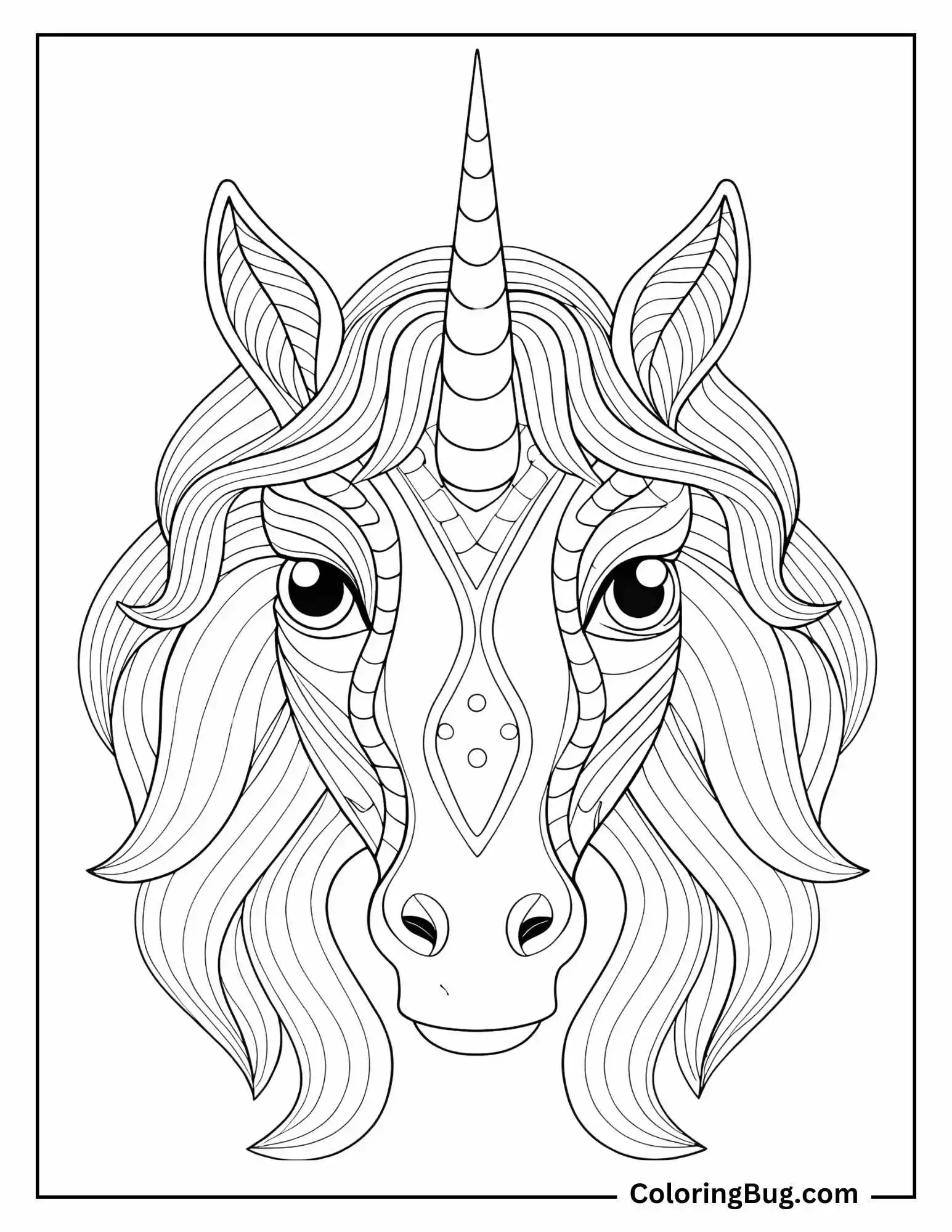 Alicorn Face Mandala