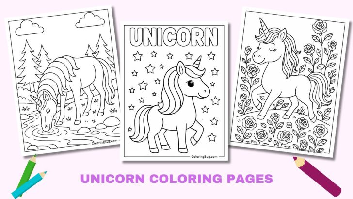 160 Unicorn Coloring Pages (Free Printable PDFs)