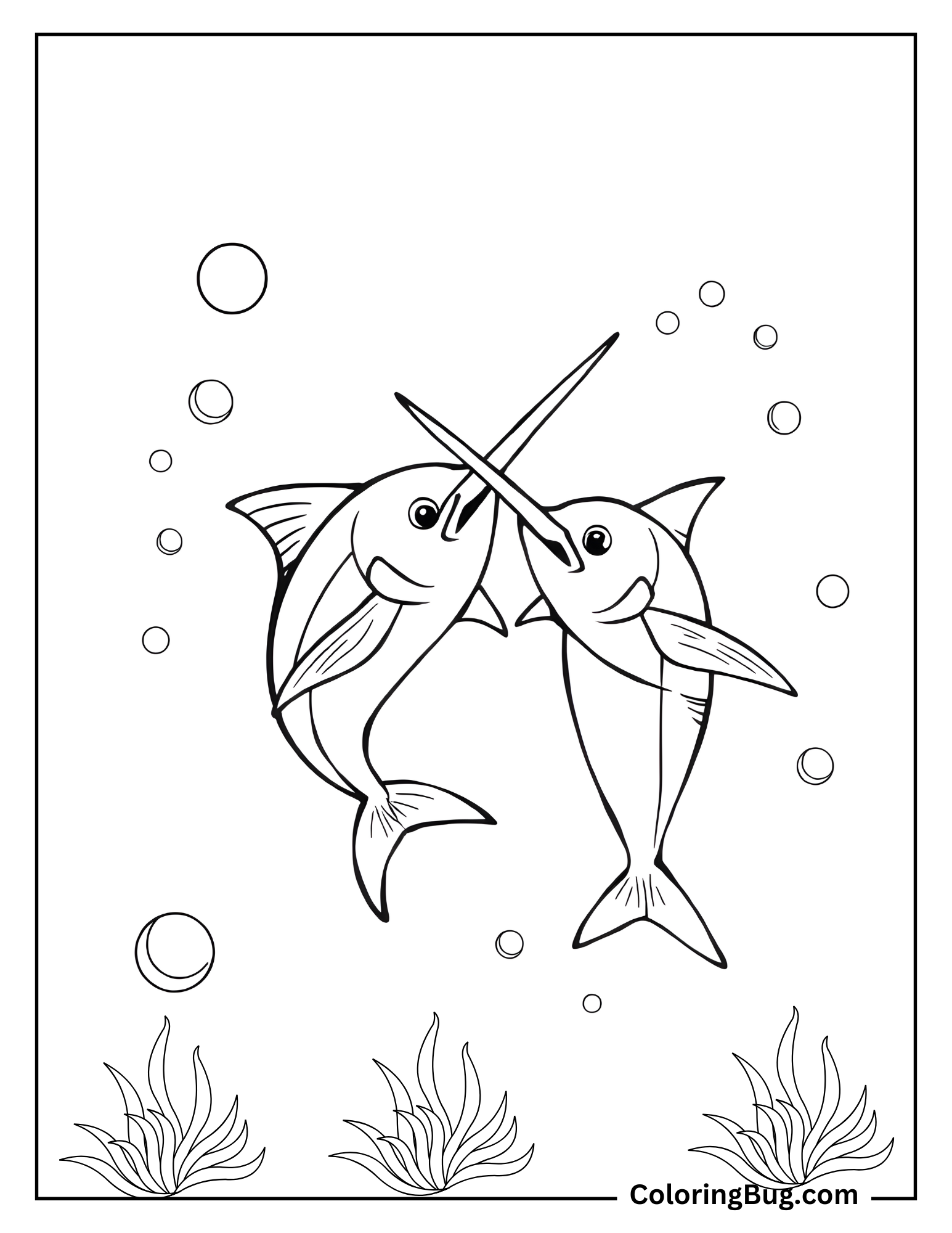 2 of Merlin Fish Coloring Sheet