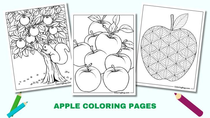 Apple Coloring Pages