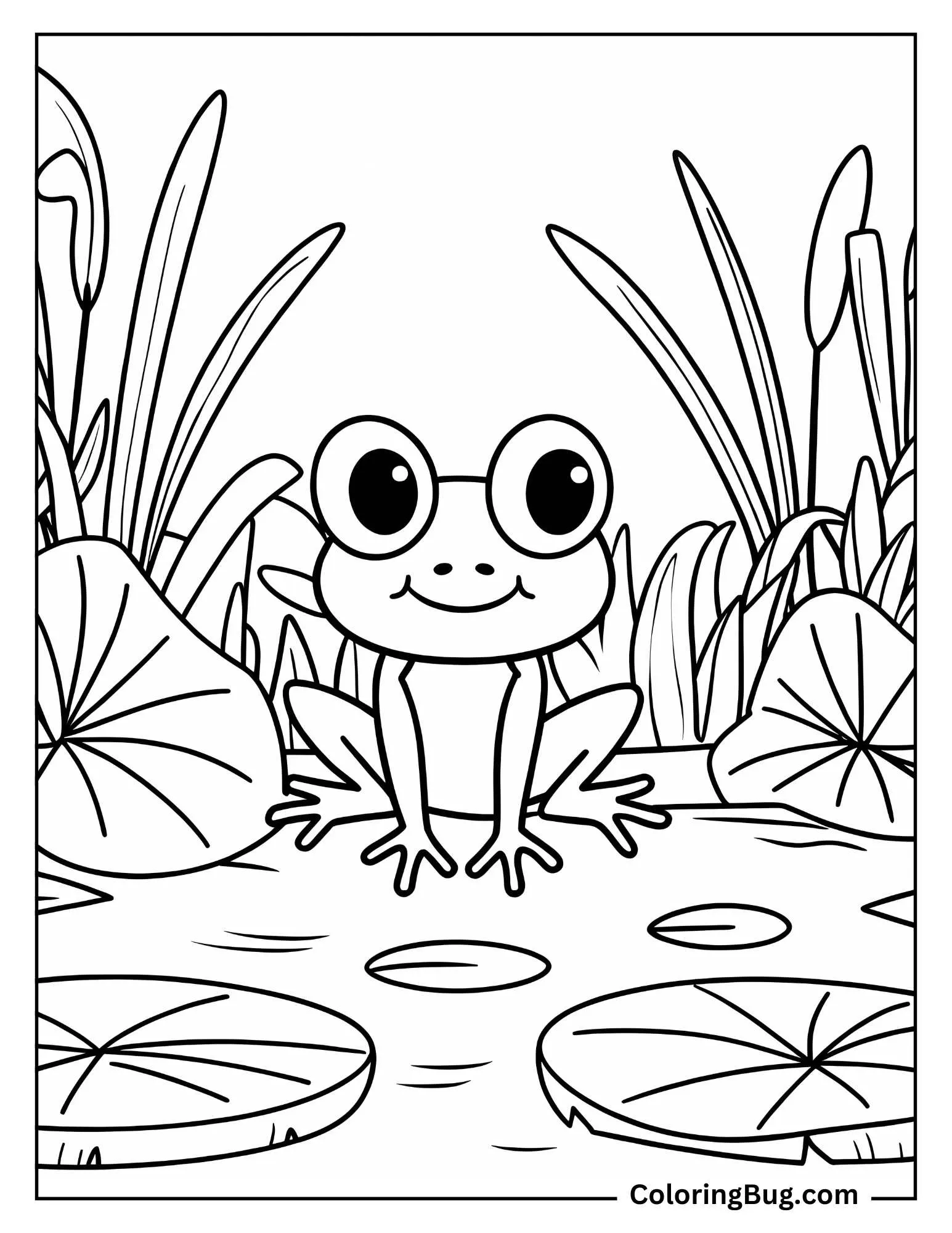 Baby Frog Coloring Sheet