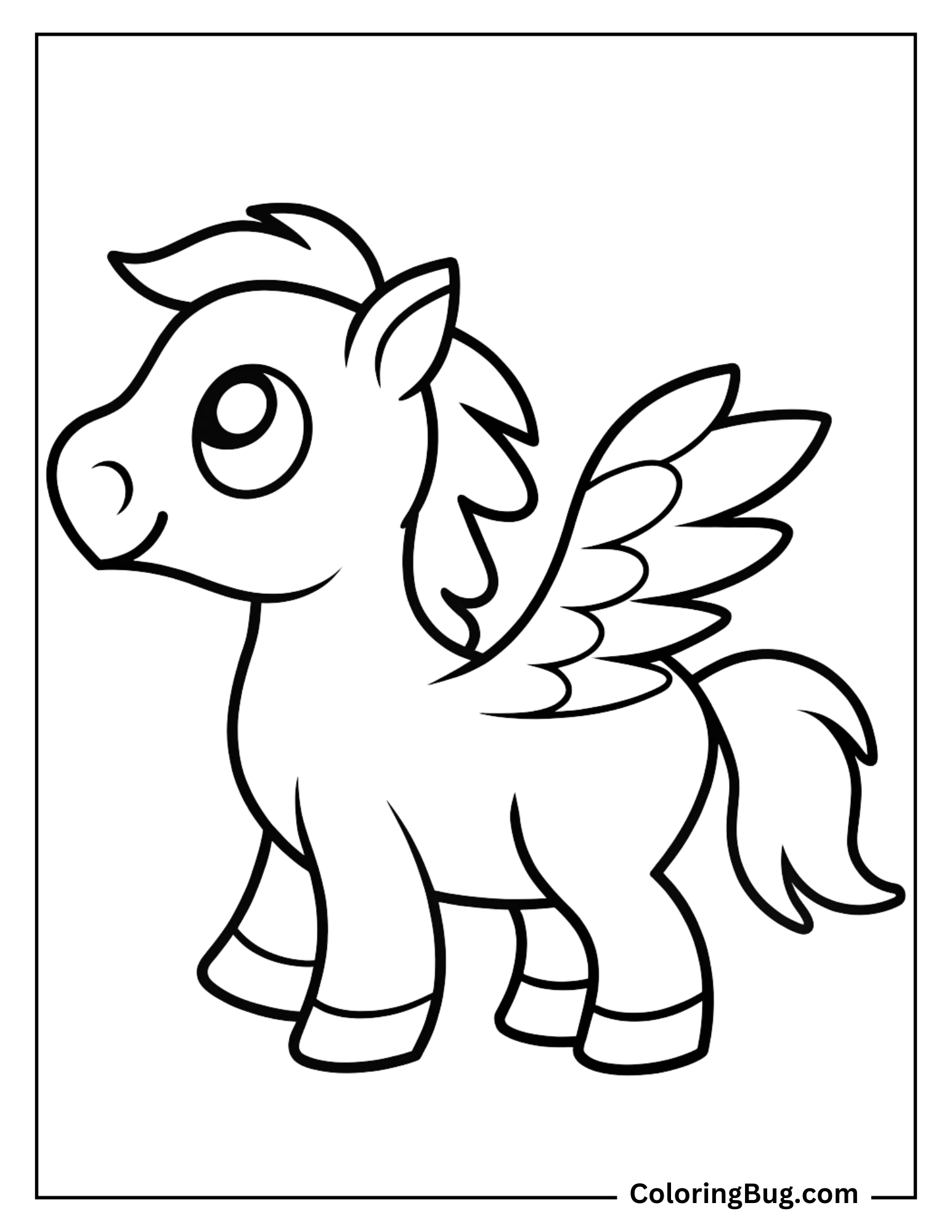 Baby Pegasus coloring Sheet