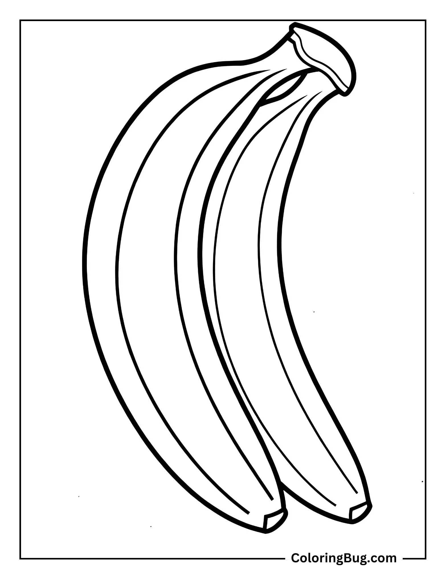 Banana Coloring Sheet
