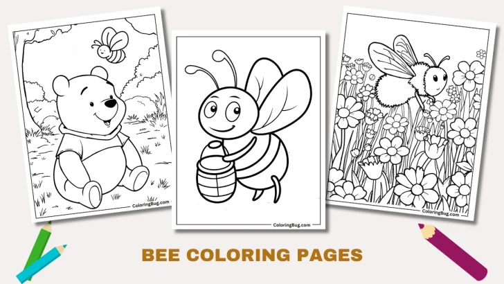 40 Bee Coloring Pages (Free Printable PDFs)