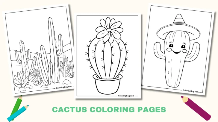 Cactus Coloring Pages