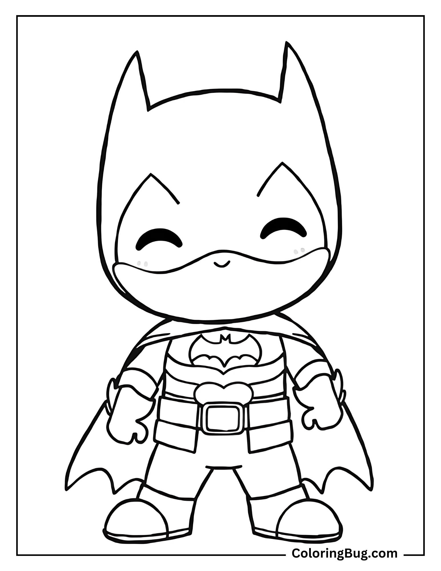 Cute Batman Coloring Sheet