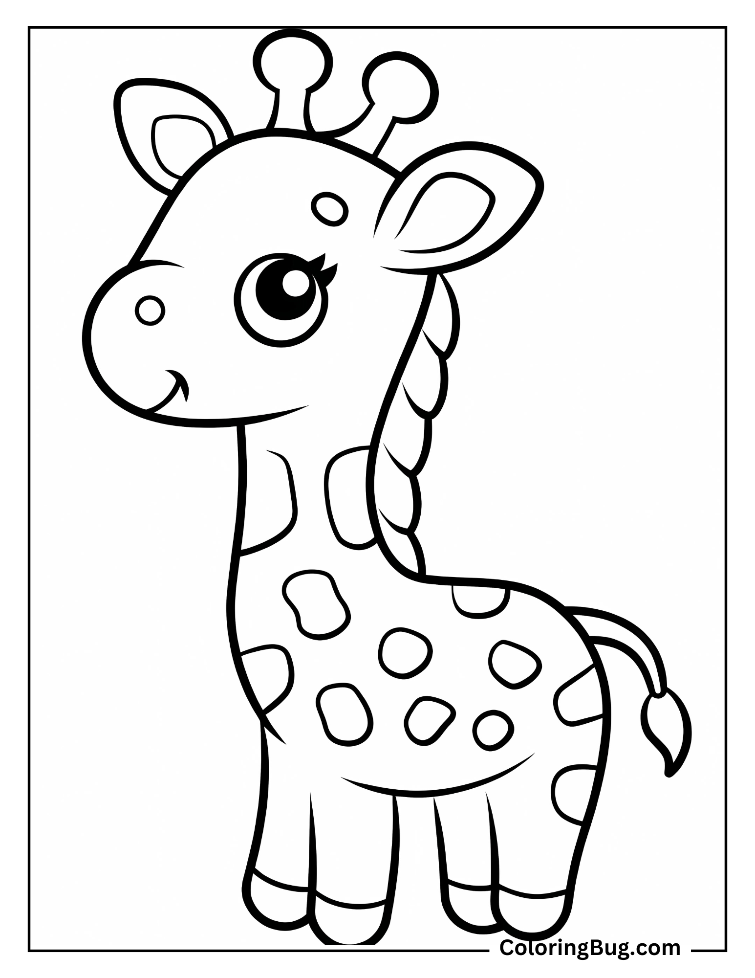 Cute Giraffe Coloring Sheet