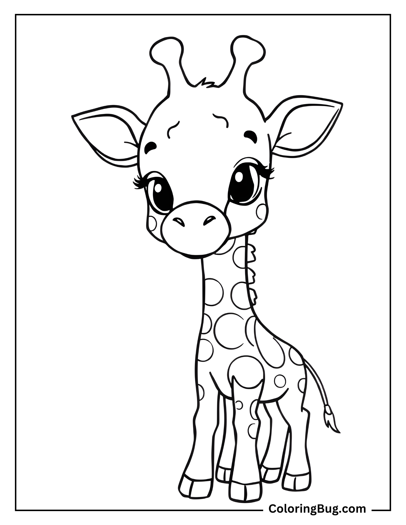 Cute Giraffe coloring Sheet