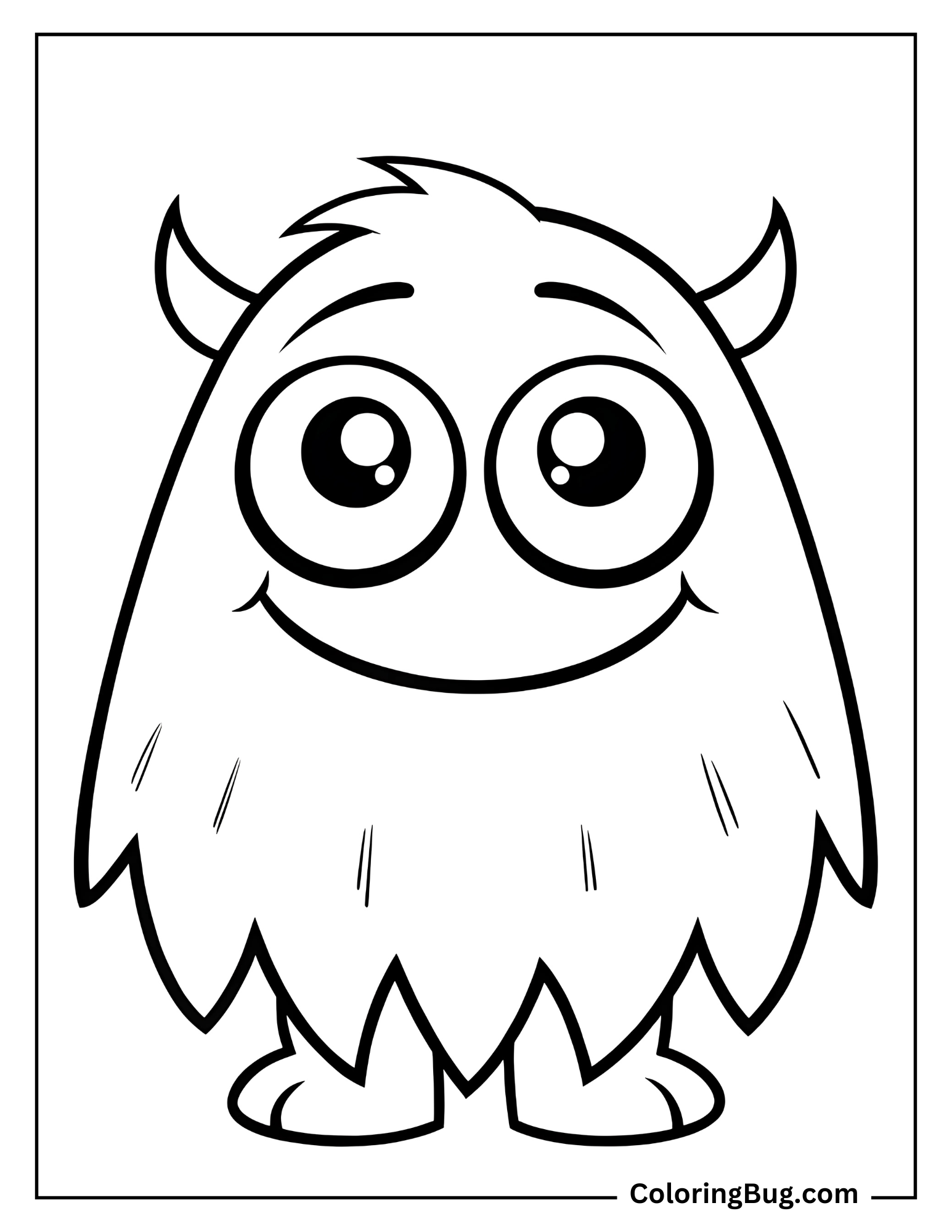 Cute Monster coloring Sheet