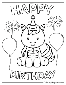 70 Happy Birthday Coloring Pages (Free Printable PDFs)