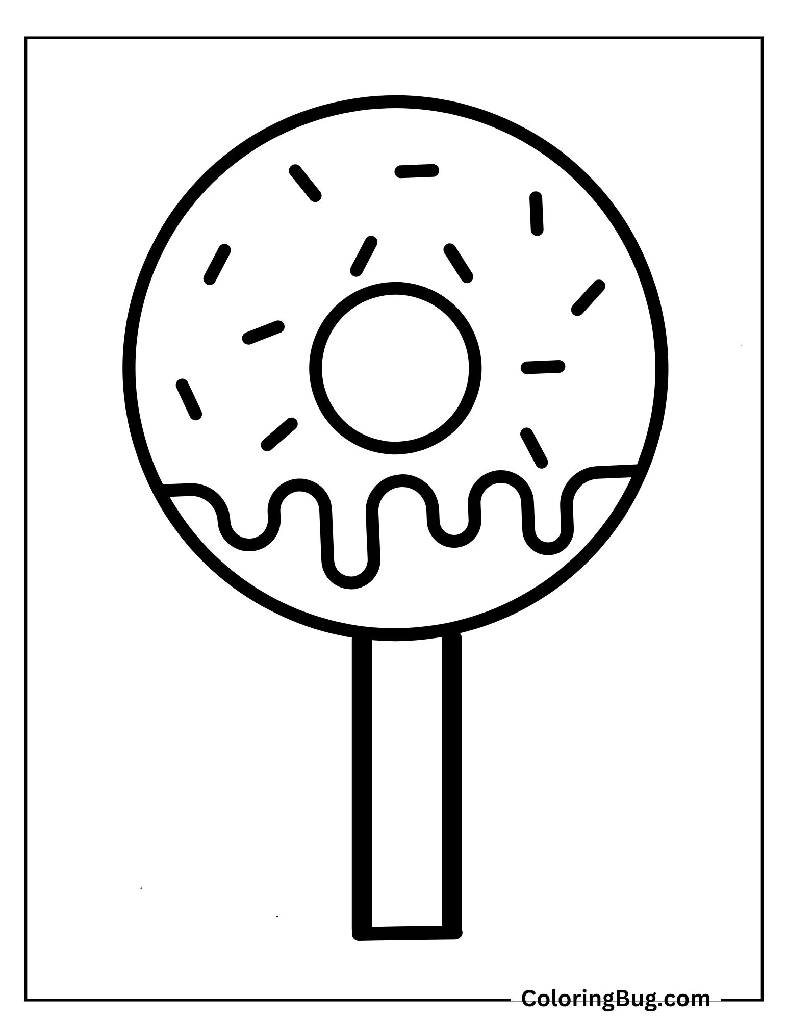 Doughnut Ice Cream Coloring Sheet