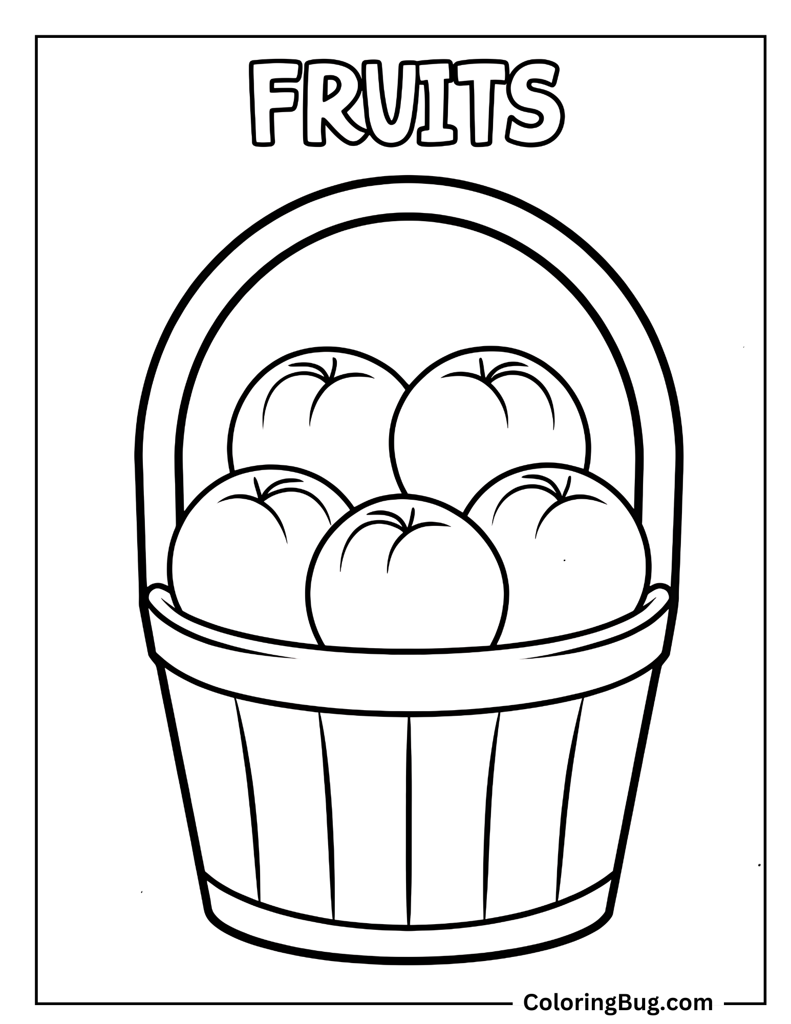 Fruits Spelling Coloring Sheet