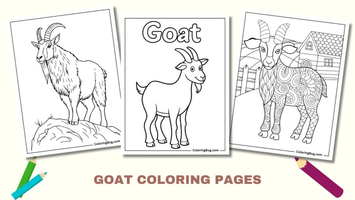 30 Goat Coloring Pages (Free Printable PDFs)