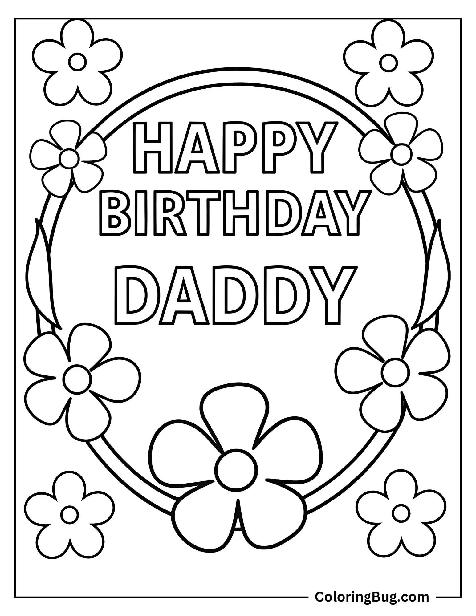 20 Happy Birthday Dad Coloring Pages (Free Printable PDFs)