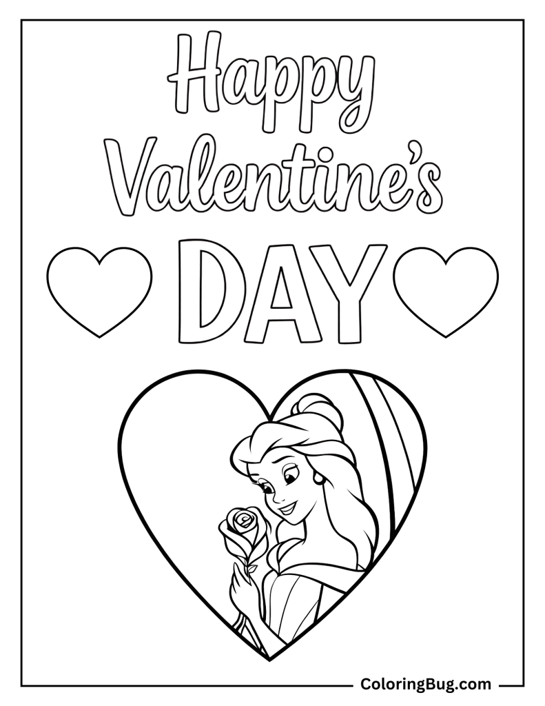 56 Disney Valentines Coloring Pages (Free Printable PDFs)