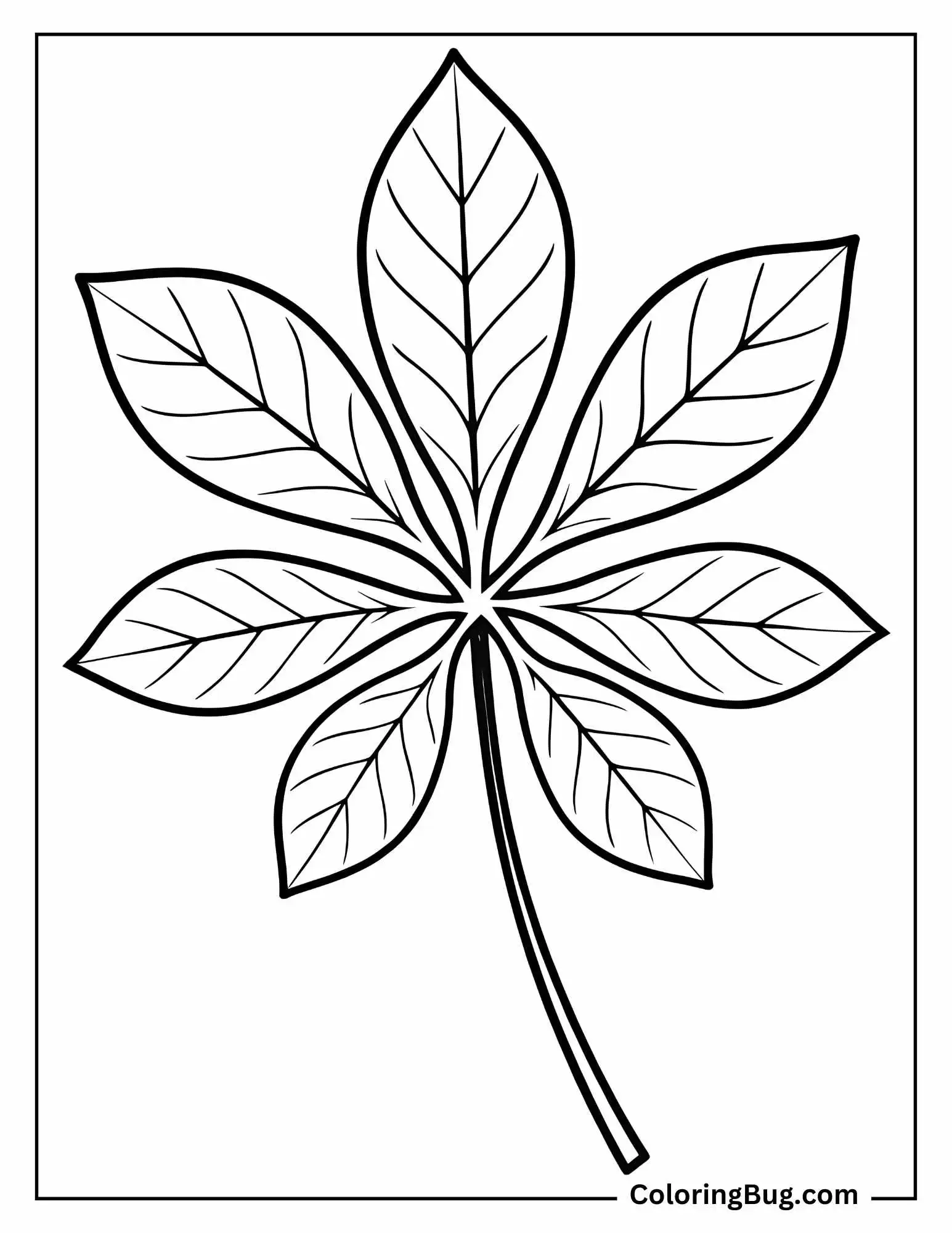 Horse chestnut Coloring Sheet