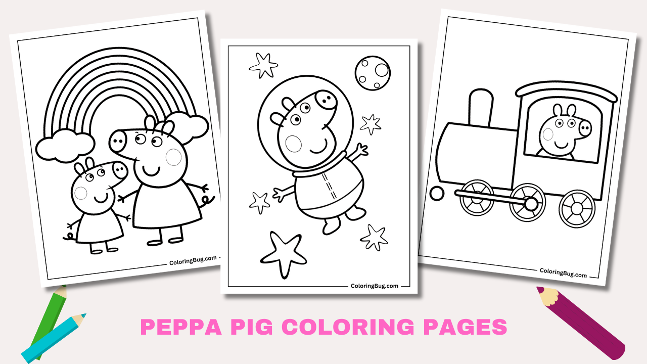 215+ Peppa Pig Coloring Pages (Free Printable PDFs)