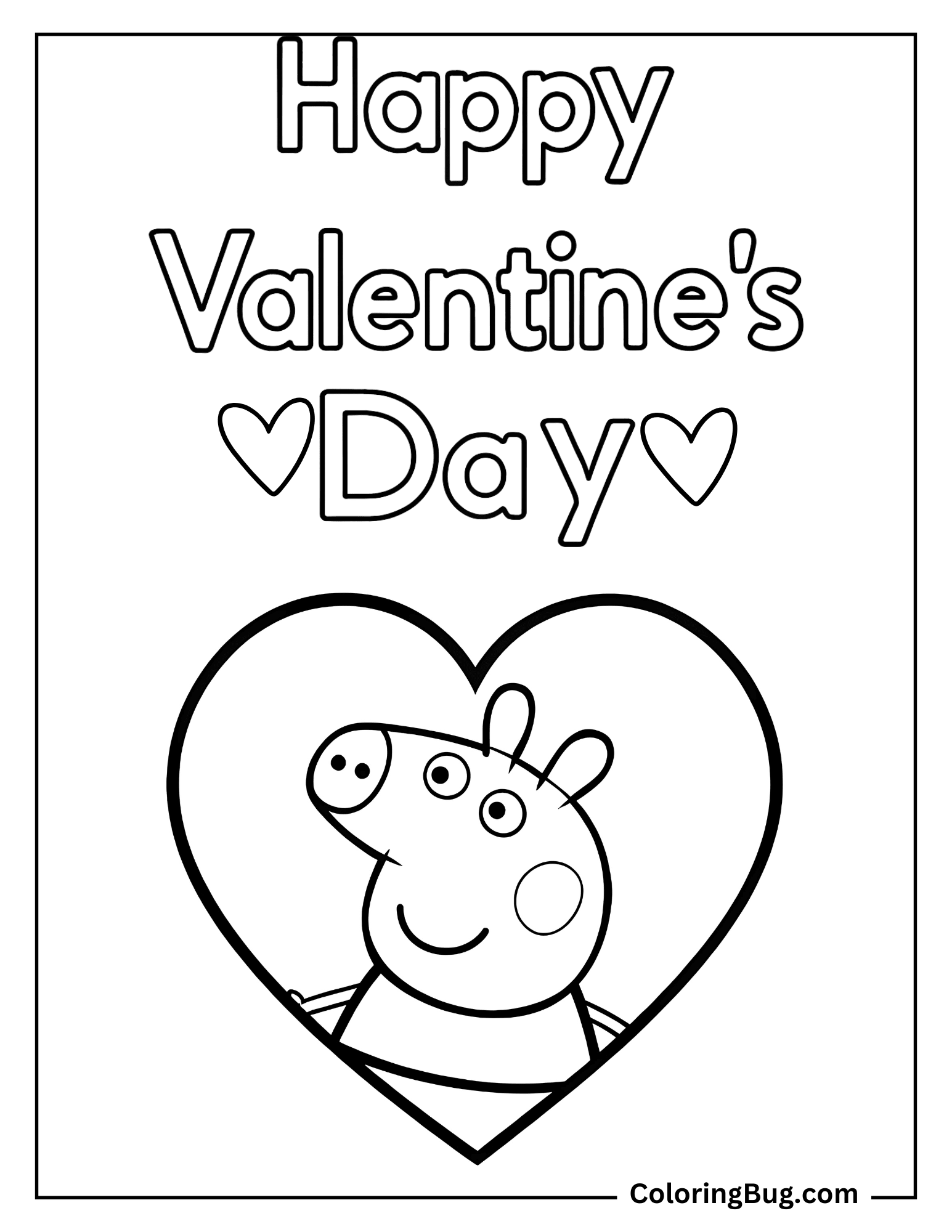 28 Peppa Pig Valentines Coloring Page (Free Printable PDFs)