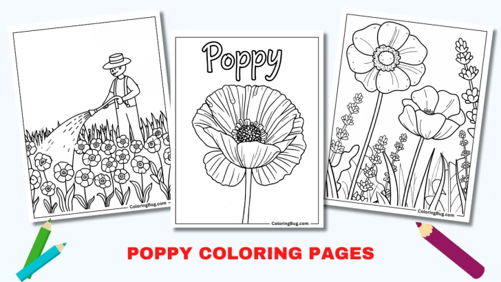 Poppy Coloring Pages