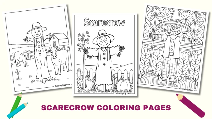 28 Scarecrow Coloring Pages (Free Printable PDFs)