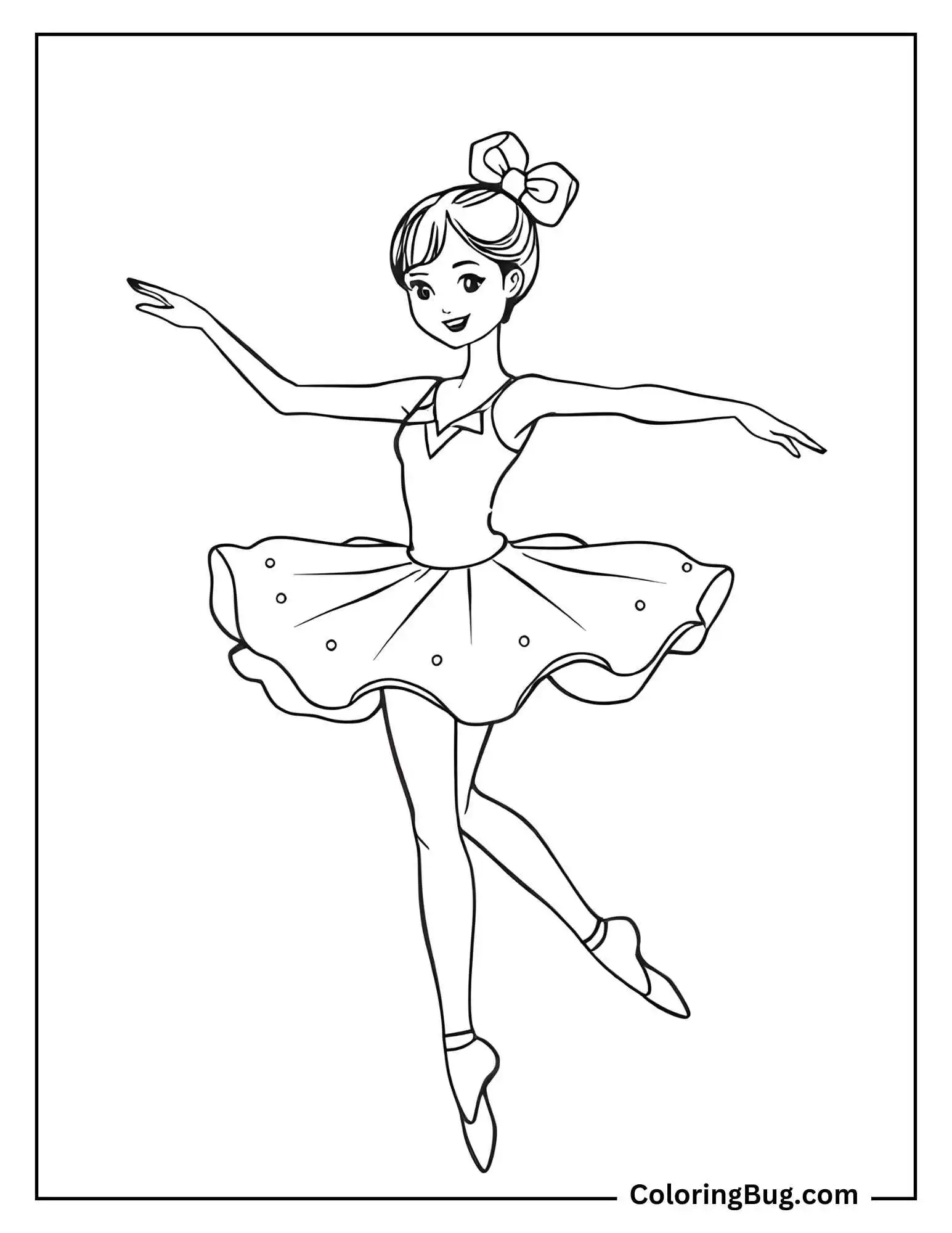 Happy Ballerina Dancing Coring Sheet