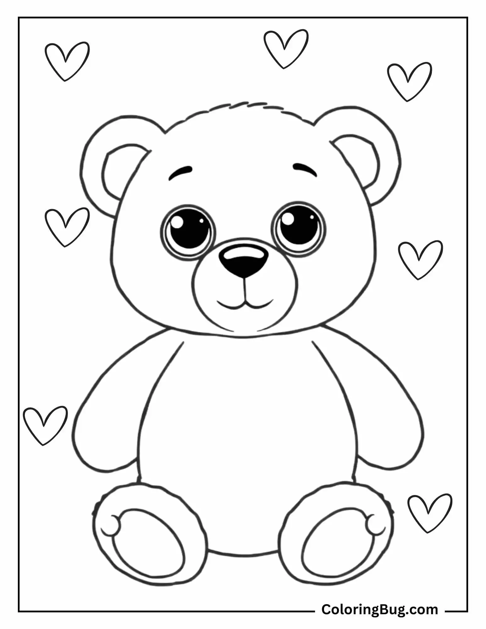 Teddy Bear Coloring Sheet