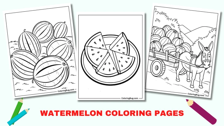 Watermelon Coloring Pages